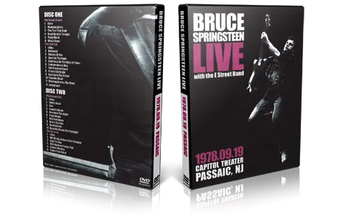 Artwork Cover of Bruce Springsteen 1978-09-19 DVD Passaic Proshot