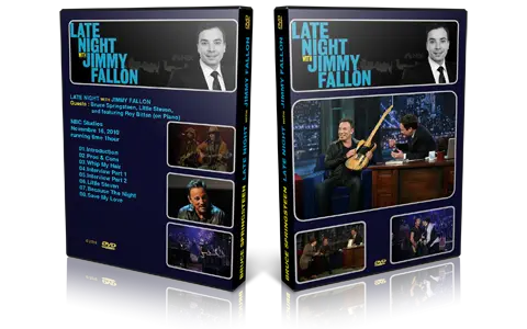 Artwork Cover of Bruce Springsteen 2010-11-16 DVD Late Night with Jimmy Fallon Proshot