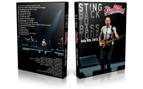 Artwork Cover of Sting 2012-07-08 DVD Argeles sur Mer Audience