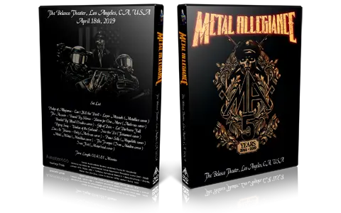 Artwork Cover of Metal Allegiance 2019-04-18 DVD Los Angeles Audience