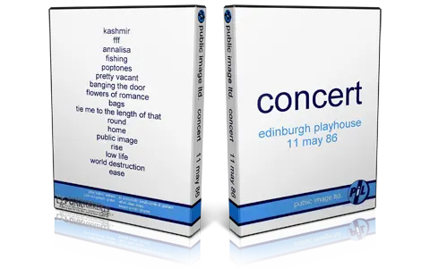 Artwork Cover of Public Image Ltd 1986-05-11 DVD Edinburgh Audience