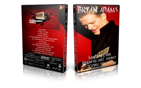 Artwork Cover of Bryan Adams 2010-10-24 DVD Toronto Proshot
