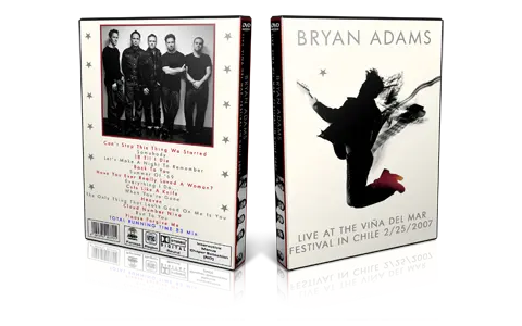 Artwork Cover of Bryan Adams Compilation DVD Vina del Mar Festival 2007 Proshot