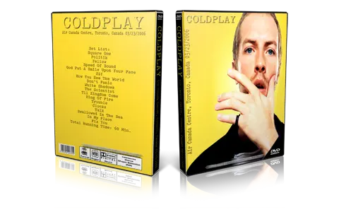 Artwork Cover of Coldplay Compilation DVD Toronto 2006 Proshot