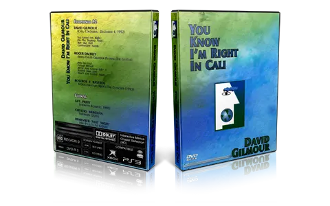 Artwork Cover of David Gilmour 1992-12-04 DVD Cali Proshot