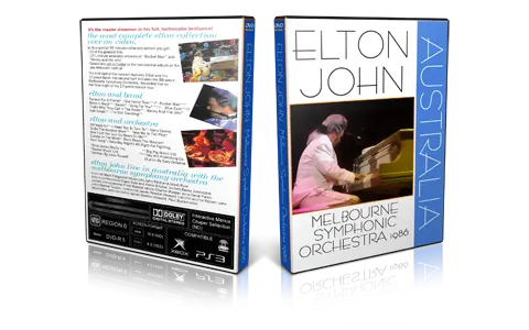 Artwork Cover of Elton John Compilation DVD Melbourne 1986 Proshot