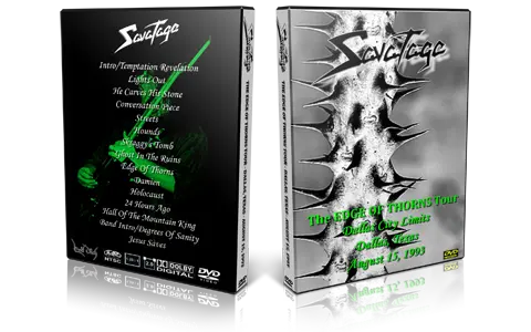 Artwork Cover of Savatage 1993-08-15 DVD Dallas Proshot