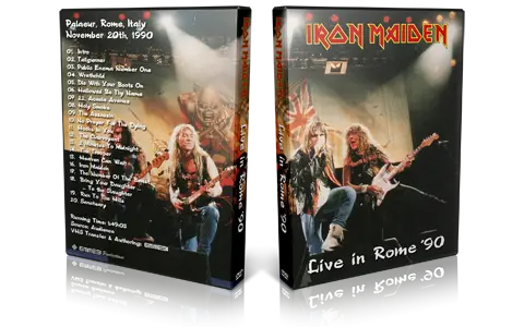Artwork Cover of Iron Maiden 1990-11-20 DVD Rome Audience