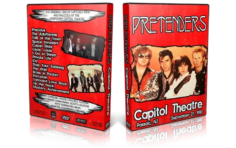Artwork Cover of The Pretenders 1980-09-27 DVD Passaic Audience