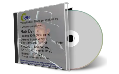 Artwork Cover of Bob Dylan 2008-05-30 CD Stavanger Audience
