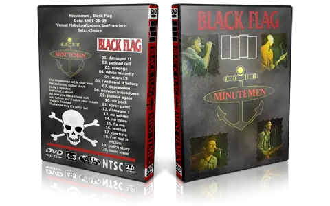 Artwork Cover of Black Flag and Minutemen 1981-01-09 DVD San Francisco Audience