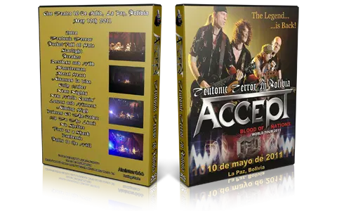 Artwork Cover of Accept 2011-05-10 DVD La Paz Audience