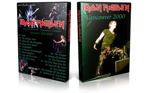 Artwork Cover of Iron Maiden 2000-09-20 DVD Vancouver Audience