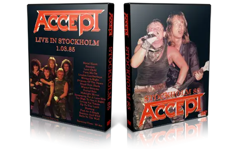 Artwork Cover of Accept 1985-03-01 DVD Stockholm Audience