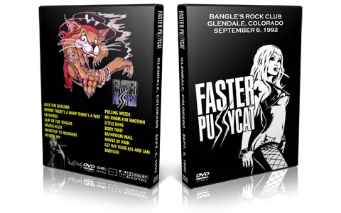 Artwork Cover of Faster Pussycat 1992-09-06 DVD Glendale Audience