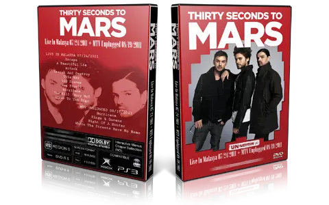 Artwork Cover of 30 Seconds To Mars 2011-07-24 DVD Malasya Proshot