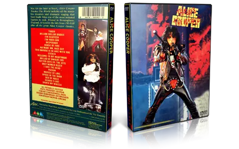 Artwork Cover of Alice Cooper Compilation DVD Trashes The World 1990 Proshot