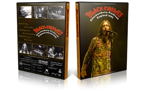 Artwork Cover of Black Crowes 1995-06-23 DVD Glastonbury Festival Proshot