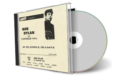 Artwork Cover of Bob Dylan 1963-10-26 CD New York City Soundboard