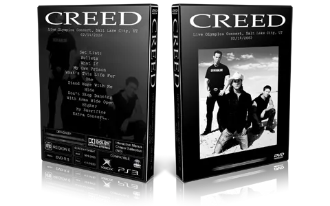 Artwork Cover of Creed 2002-02-14 DVD Salt Lake City Proshot
