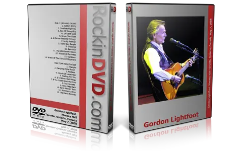 Artwork Cover of Gordon Lightfoot 2008-05-07 DVD Toronto Audience