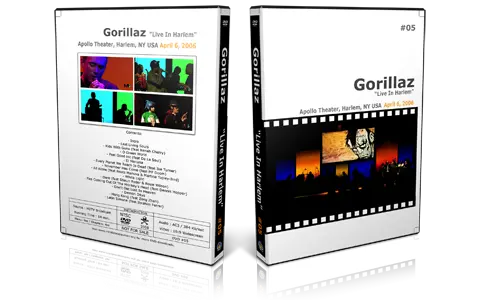 Artwork Cover of Gorillaz 2006-04-06 DVD Harlem Proshot