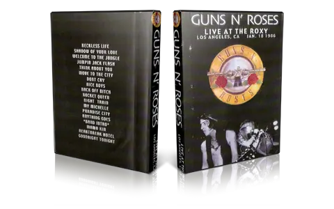 Artwork Cover of Guns N Roses 1986-01-18 DVD Los Angeles Audience