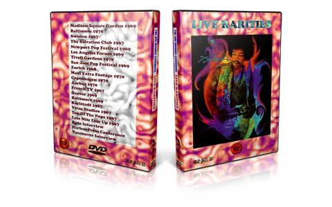 Artwork Cover of Jimi Hendrix Compilation DVD Live Rarities Proshot
