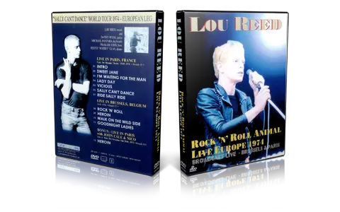 Artwork Cover of Lou Reed Compilation DVD Live Europe 1974 Proshot