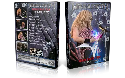 Artwork Cover of Megadeth 1992-09-12 DVD Reggio Emilia Proshot