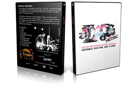 Artwork Cover of Metric 2005-07-09 DVD Ottawa Proshot