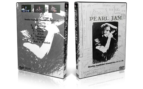 Artwork Cover of Pearl Jam 1992-11-01 DVD Mountain View Audience