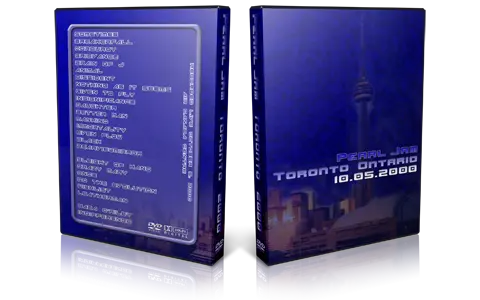 Artwork Cover of Pearl Jam 2000-10-05 DVD Toronto Audience