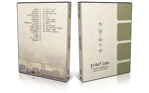Artwork Cover of Pearl Jam 2000-11-06 DVD Seattle Audience