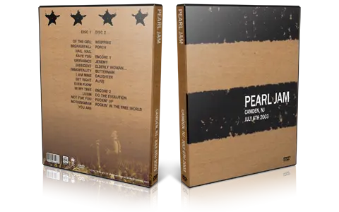 Artwork Cover of Pearl Jam 2003-07-06 DVD Camden Audience