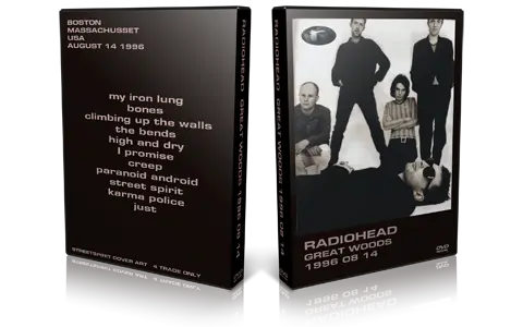 Artwork Cover of Radiohead 1996-08-14 DVD Great Woods Proshot