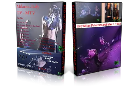 Artwork Cover of Red Hot Chili Peppers 1992-03-01 DVD Milan Proshot