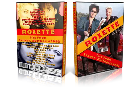Artwork Cover of Roxette Compilation DVD Sydney 1992 Proshot
