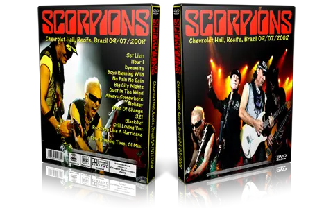 Artwork Cover of Scorpions 2008-09-07 DVD Recife Proshot