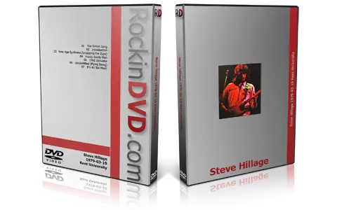Artwork Cover of Steve Hillage 1979-03-10 DVD Kent University Proshot