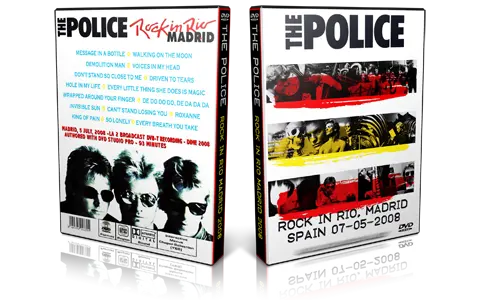 Artwork Cover of The Police 2008-07-05 DVD Madrid Proshot
