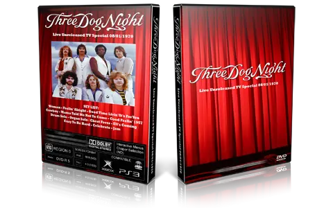 Artwork Cover of Three Dog Night 1970-08-01 DVD TV Special Proshot
