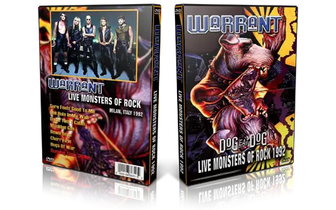 Artwork Cover of Warrant 1992-09-12 DVD Milan Proshot