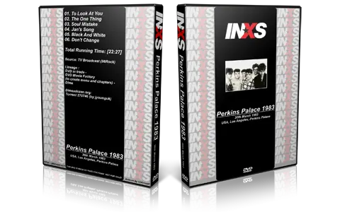 Artwork Cover of INXS 1983-03-30 DVD Los Angeles Proshot