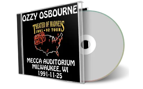 Artwork Cover of Ozzy Osbourne 1991-11-25 CD Milwaukee Audience