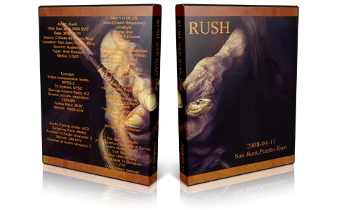 Artwork Cover of Rush 2008-04-11 DVD San Juan Audience