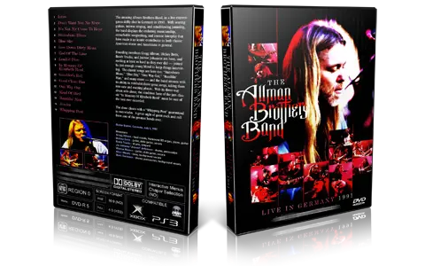 Artwork Cover of Allman Brothers Band 1991-07-05 DVD Baden Proshot