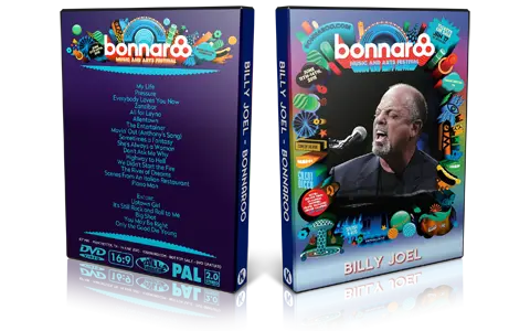 Artwork Cover of Billy Joel 2015-06-14 DVD Bonnaroo Festival 2015 Proshot
