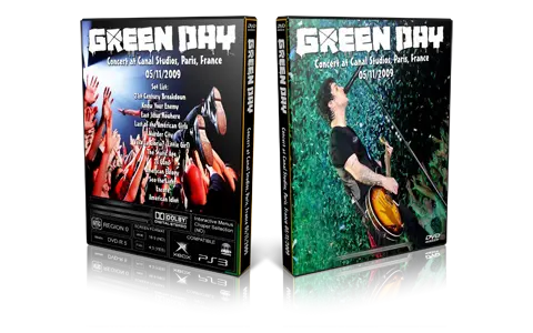 Artwork Cover of Green Day 2009-05-11 DVD Paris Proshot