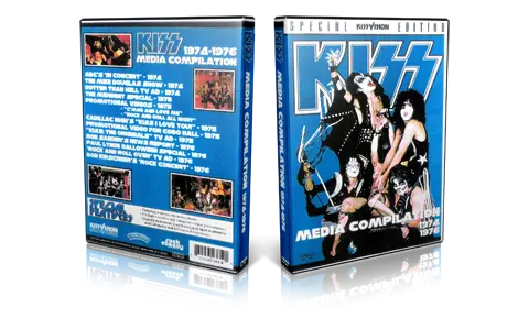 Artwork Cover of KISS Compilation DVD Media Collection 1974-1976 Proshot